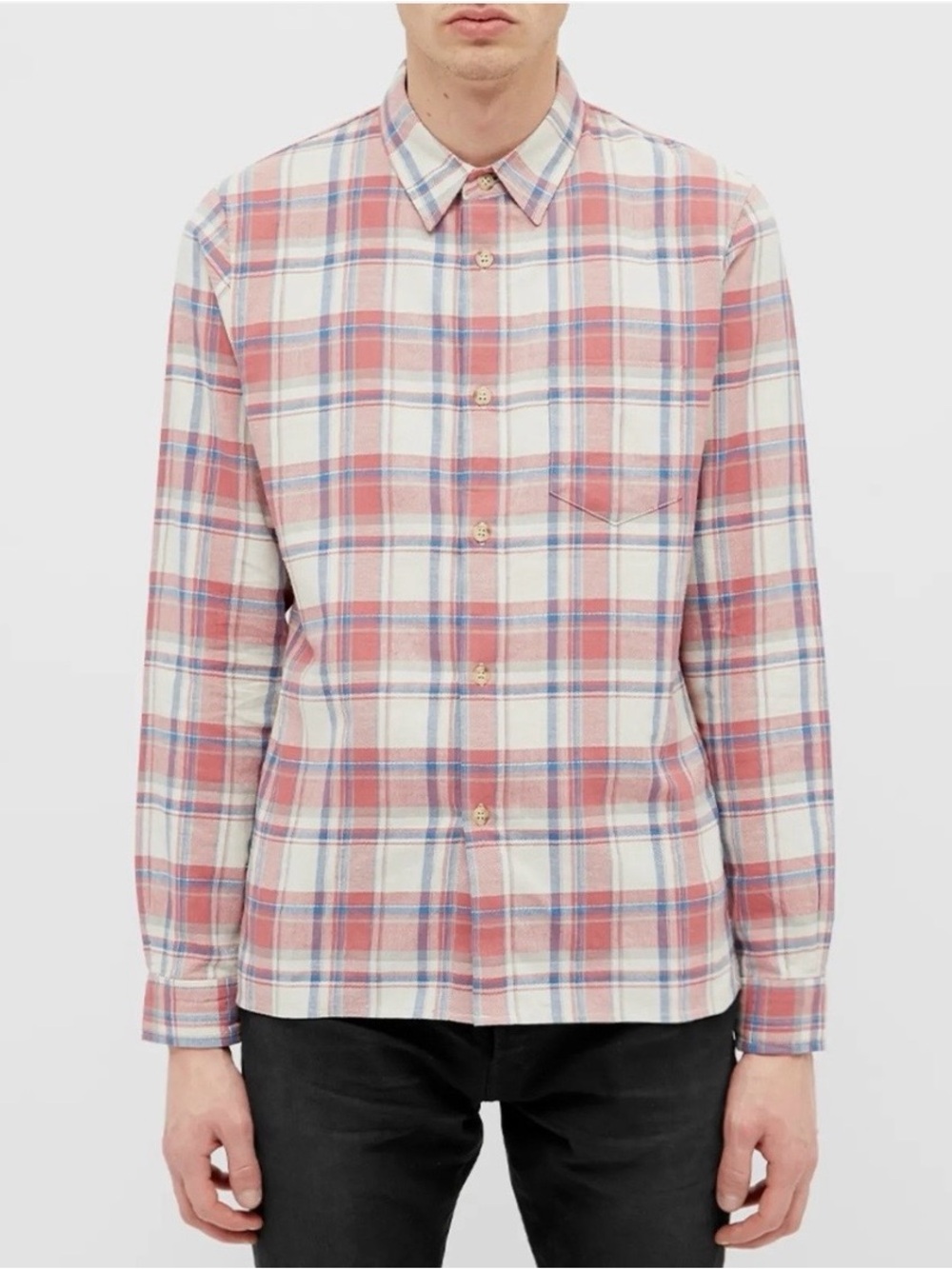 NWOT John Elliott Plaid Button-Down Shirt